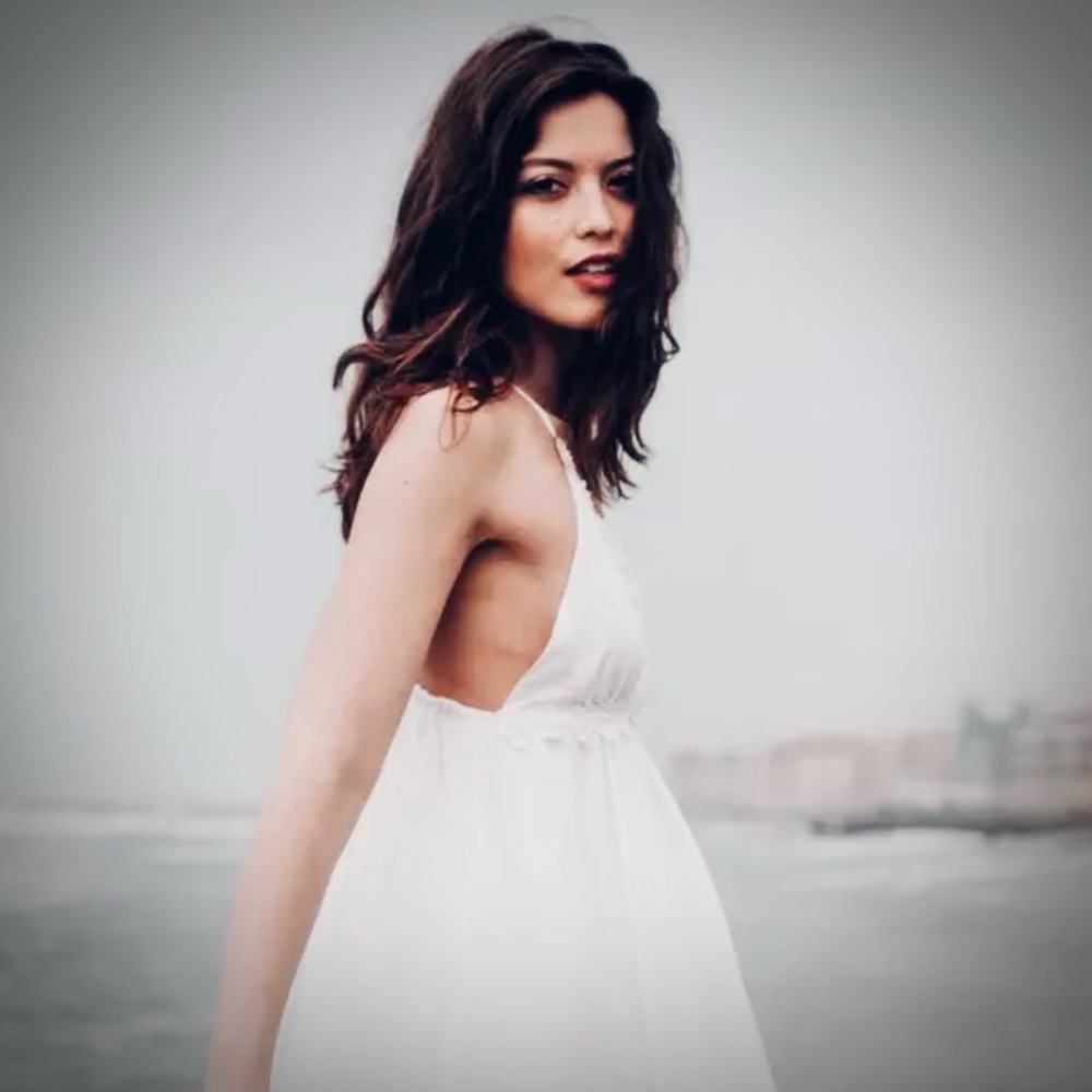 Boho White Halter Maxi Dress
